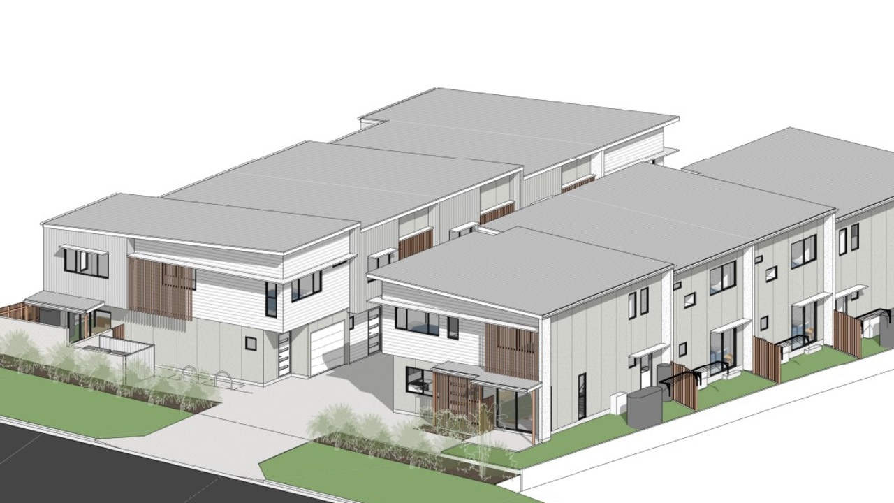 Artist impressions of the proposed townhouses at 31 and 33 Ridge Rd, Maroochydore. Photo: DCM Building Design