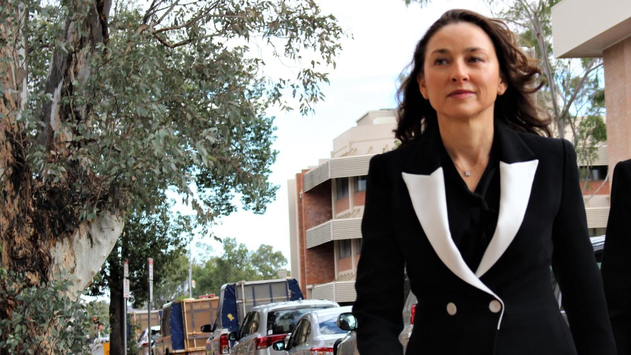 Counsel assisting Peggy Dwyer enters the Alice Springs Local Court. Picture: Jason Walls