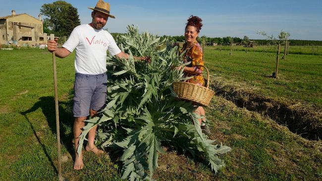 Davide Gastaldini and Francesca Mascagni, of Fattoria Vialto, a Tuscan farm in Livorno.