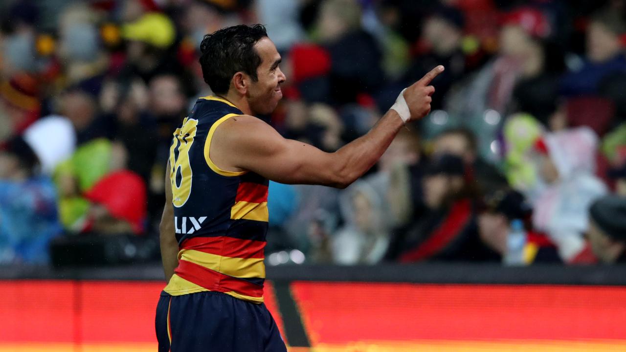Eddie Betts was excellent in the wet. Photo: AP Image/Kelly Barnes