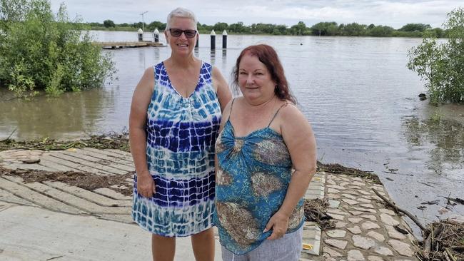 Groper Creek Caravan Park managers Wendy Coplick and Jeanette Garvey were busily preparing for a major flood overnight Wednesday.