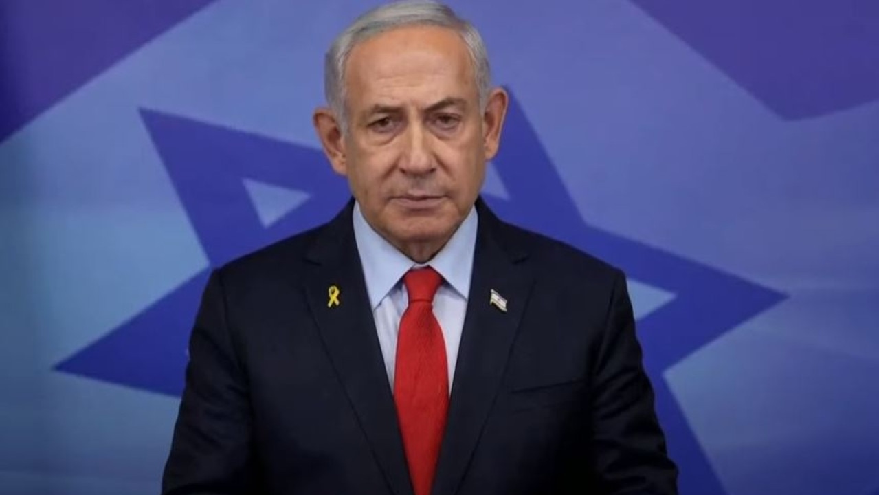 Benjamin Netanyahu speaking about the ceasefire deal.