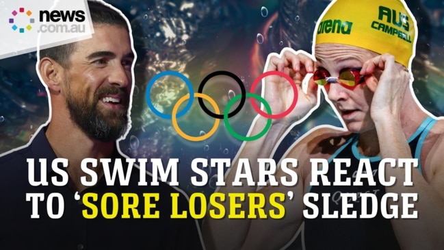 Michael Phelps, US swim stars react to Aussie's 'sore losers' sledge