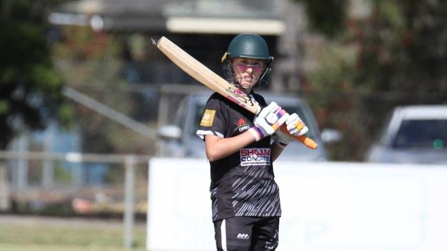 Rhyder Zdybel has been a star for North Geelong's under-15 team. Picture: North Geelong Cricket Club.