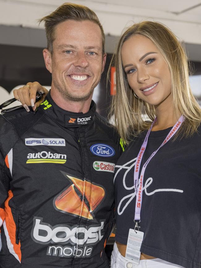 James Courtney and his new partner Tegan Woodford.