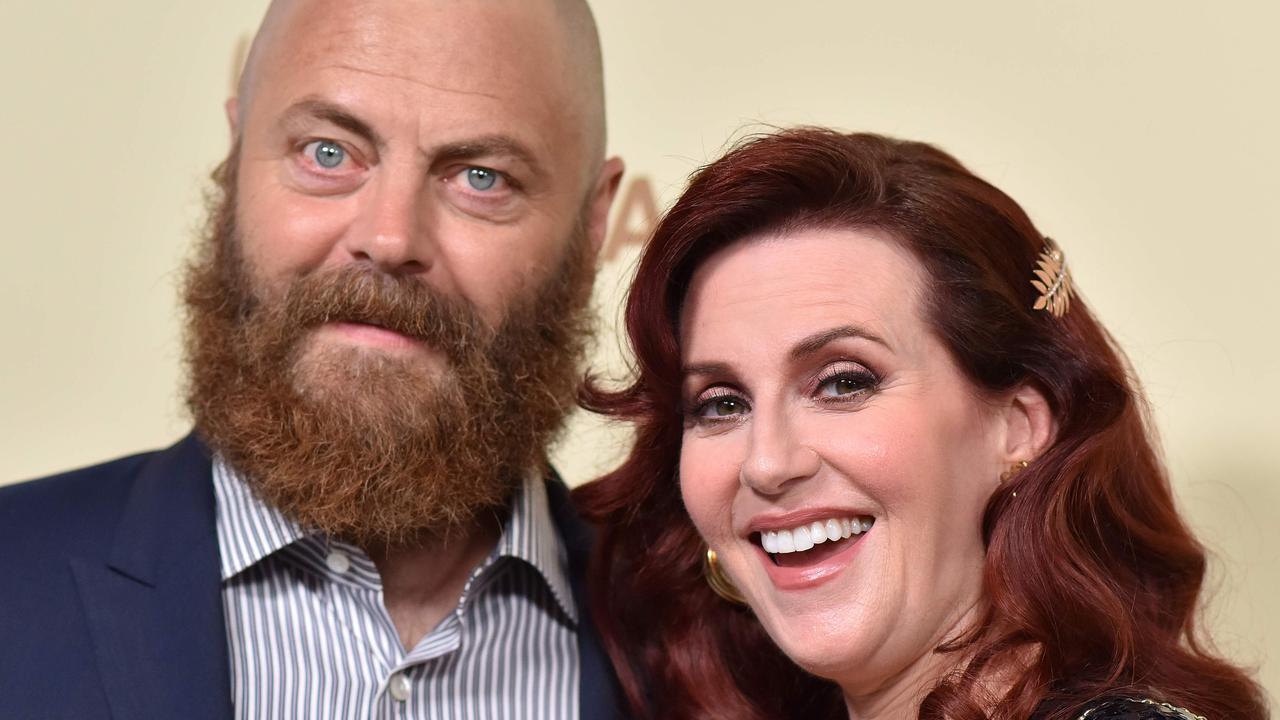 Nick Offerman and Megan Mullally say their relationship is the “Greatest Love Story Ever Told”. Picture: AFP