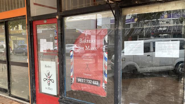 One of the many vacant shops in Mary Street.