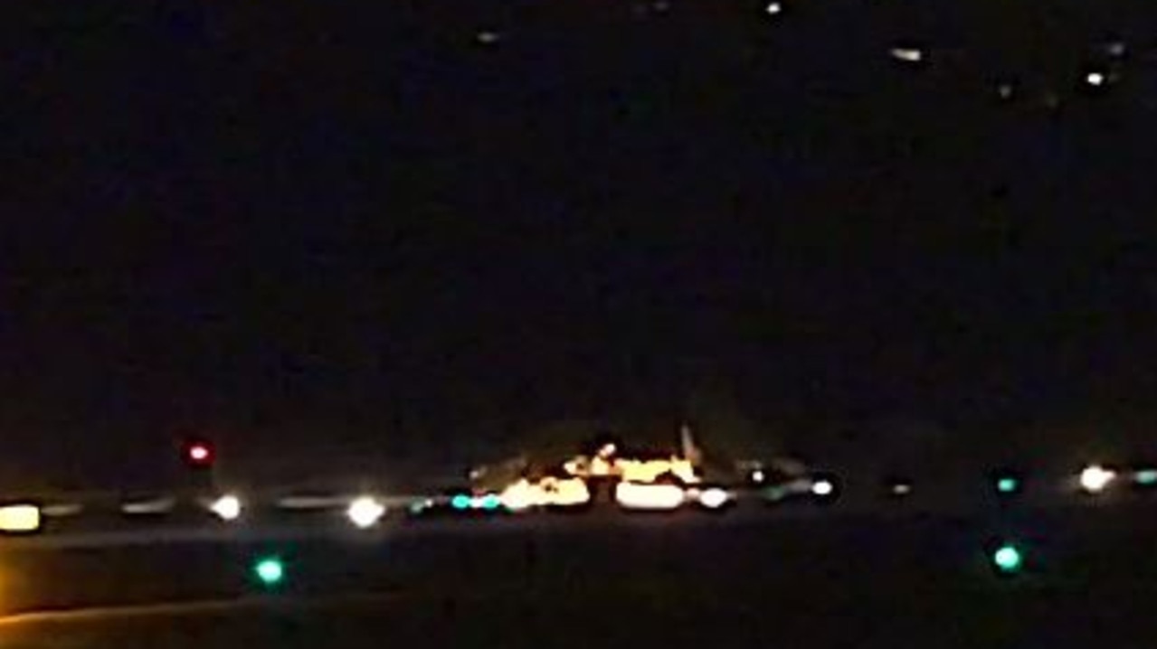 A plane has made an emergency landing at Gold Coast Airport after its landing gear failed. Video: 9 News