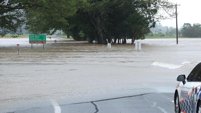 Mossman River burst its banks at the Foxton bridge caused by TC Jasper. Picture: Liam Kidston