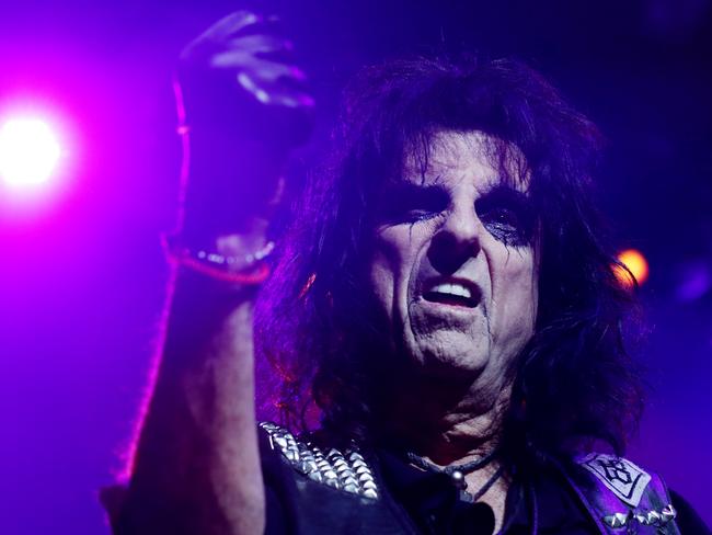 Alice Cooper performs at Brisbane Entertainment Centre. Picture: Mark Calleja/AAP