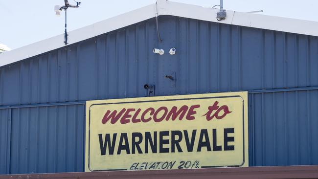 'Welcome to Warnervale' sign at Central Coast Aero Club at Warnervale. (AAP IMAGE / Troy Snook)