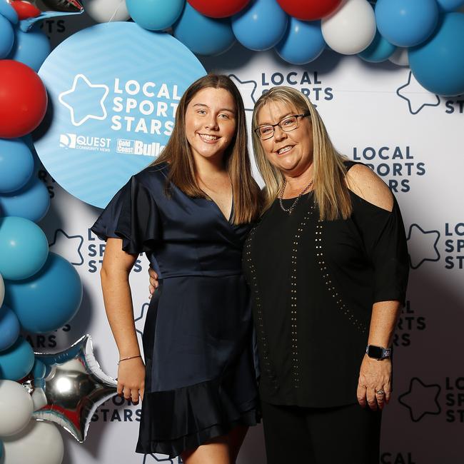 Chelsea and Nicola Johnson last month’s Local Sports Stars Awards. Photography: J&amp;A Photography