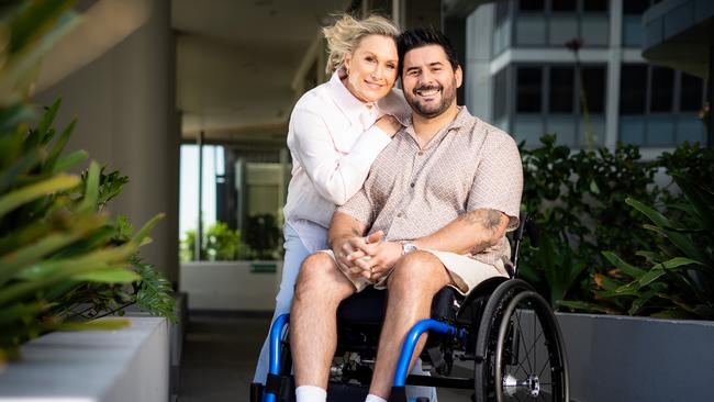 Rod Ocana and Emma Pask are enjoying a much brighter Christmas this year. Photo: Tom Parrish