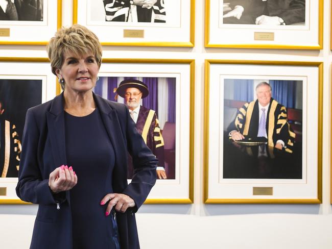 Australian National University ANU Chancellor Julie Bishop. Picture: AAP Image/Lukas Coch