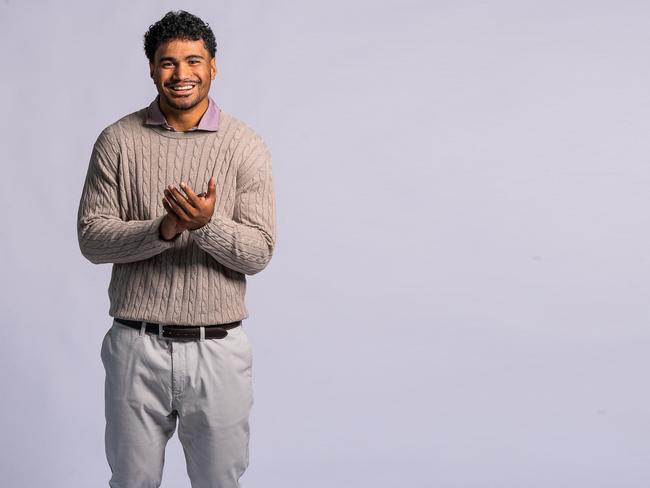 Rob Toia fronts the campaign for Van Heusen, the Sydney Roosters' Winter Picks. Pic Supplied.