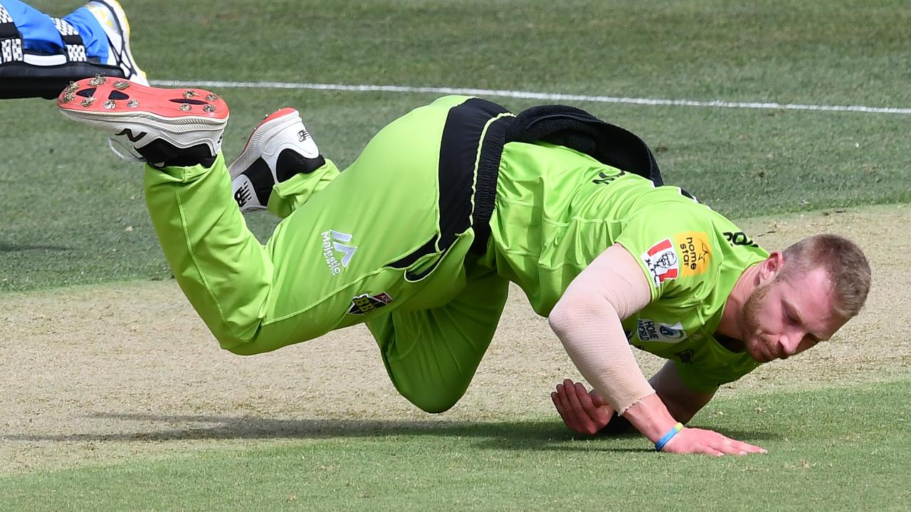 Nathan McAndrew was at the centre of a crazy Big Bash game, claiming a wicket and batting well despite copping an injury.