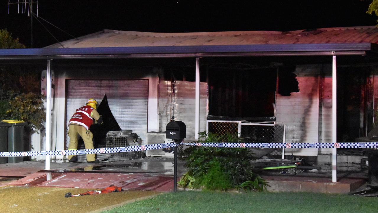 Multiple crews tended to a fierce blaze in Bundaberg after Aaron See set his rental home alight.