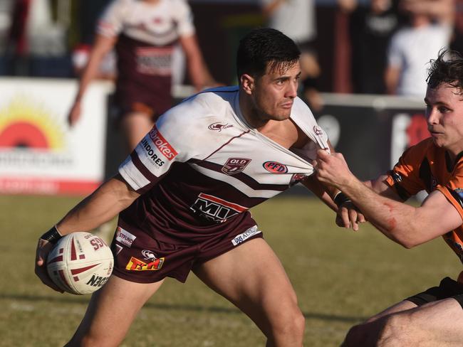 Rugby League Gold Coast A grade grand final between Burleigh and Southport at Pizzey Park. Burleigh's Conner Toia. (Photo/Steve Holland)