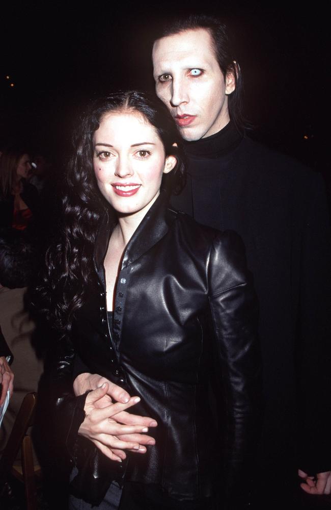 Manson and Rose McGowan dated from 1999 to 2001. Picture: Getty Images