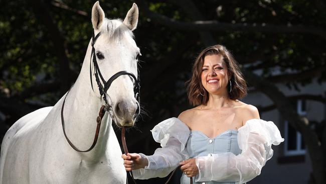 Country music singer Amber Lawrence ready for the Bundaberg Rum Country Music Raceday at Doomben. Picture: Liam Kidston