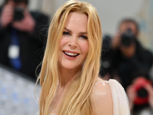 US-Australian actress Nicole Kidman arrives for the 2023 Met Gala at the Metropolitan Museum of Art on May 1, 2023, in New York. - The Gala raises money for the Metropolitan Museum of Art's Costume Institute. The Gala's 2023 theme is âKarl Lagerfeld: A Line of Beauty.â (Photo by ANGELA WEISS / AFP)