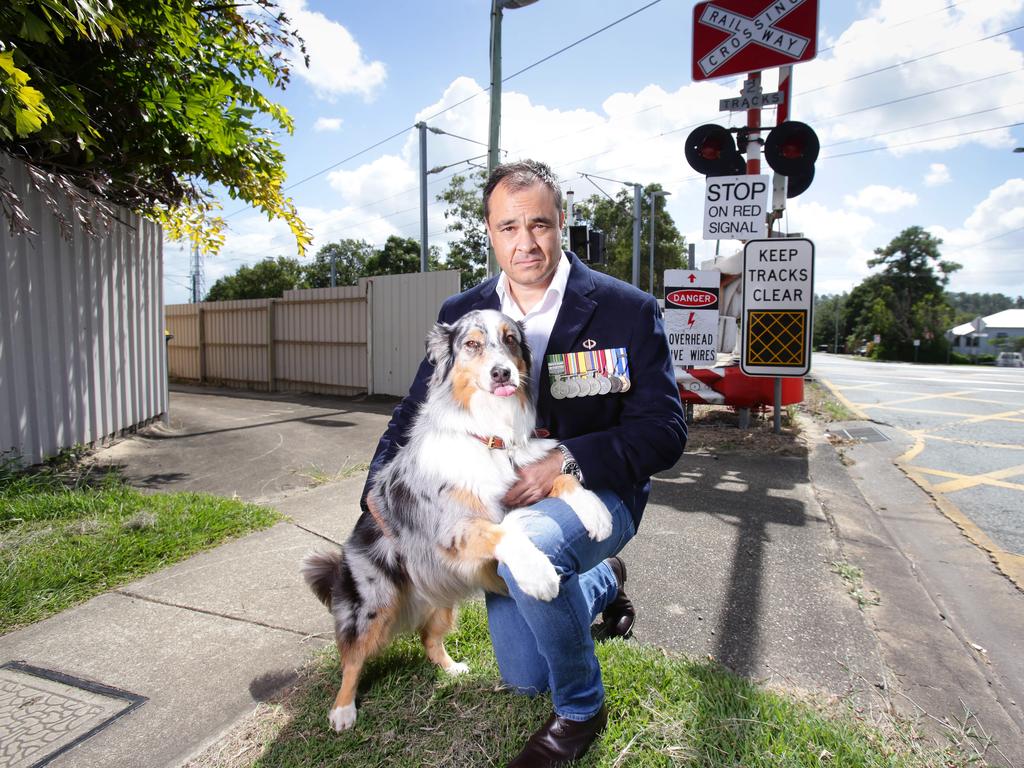 Marcus Saltmarsh with dog Frank