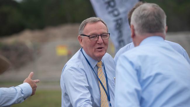 Dennis Martin at the sod turning of the Enterprise Park development.