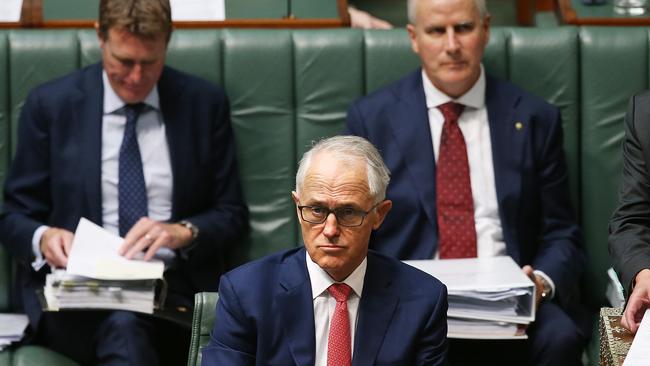 PM Malcolm Turnbull in Question Time in the House of Representatives Chamber, Parliament House in Canberra. Picture Kym Smith