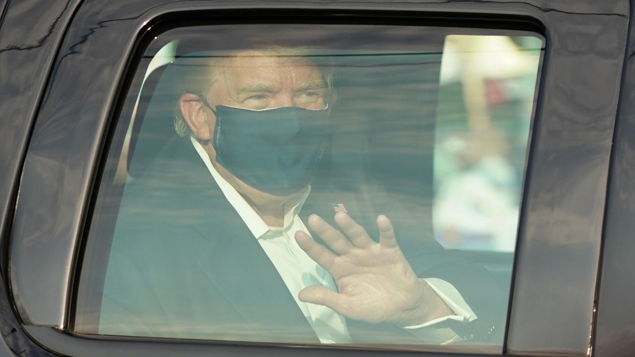 Donald Trump waves at supporters. Picture: Alex Edelman/AFP