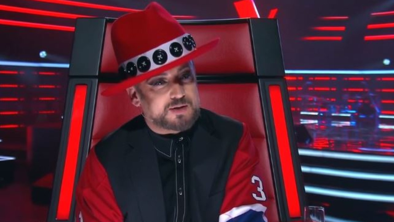 After some time out Boy George was back in the chair