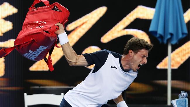 Pablo Carreno Busta lost his cool – and then some. Picture: Getty Images