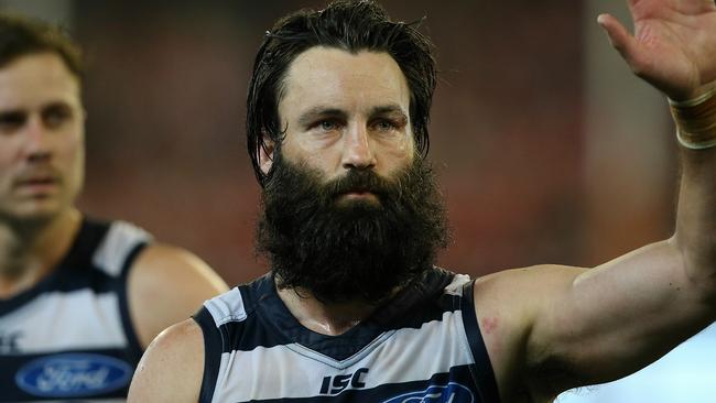 Jimmy Bartel may have played his last game for Geelong. Picture: Wayne Ludbey