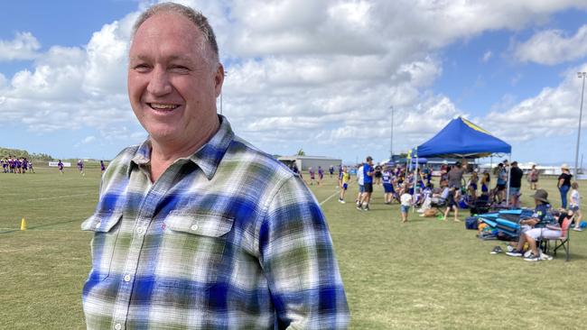 Mackay mayoral candidate Steve Jackson at the Steve Jackson Gala Day at Abbott Park on September 15, 2023. Photo: Toby Crockford.