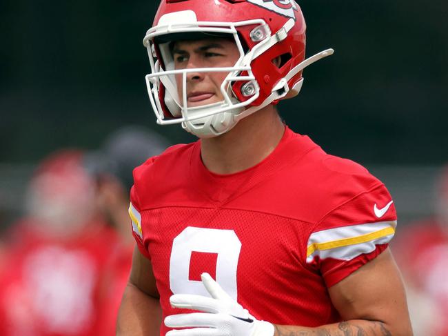 Kansas City Chiefs’ running back Louis Rees-Zammit. Picture: Jamie Squire/Getty Images/AFP