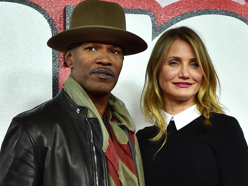 Foxx was filming Back In Action with Cameron Diaz when he fell ill. Picture: BEN STANSALL / AFP