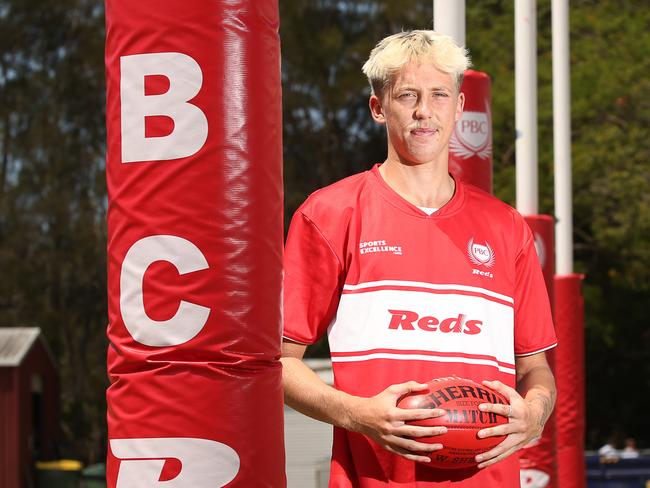 Lachlan Ferguson as Palm Beach Currumbin have four teams in the AFLQ Schools Cup semi finals for juniors and seniors grades.Picture: Glenn Campbell