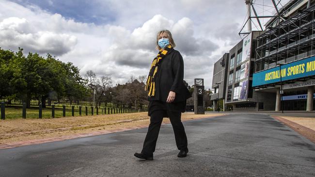 Peggy O'Neal will watch Saturday’s grand final on TV. Picture: Aaron Francis/The Australian