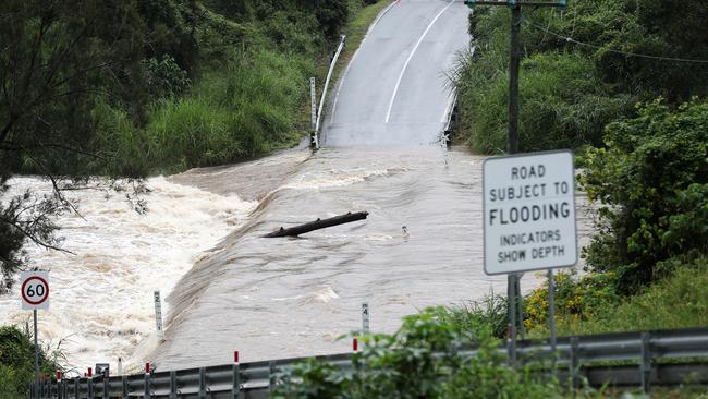 Gold Coast flood waters at Clagiraba. Picture: Nigel Hallett