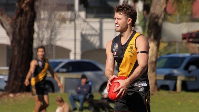 Xavier Gotch was a monster for Broadview in the middle against Brighton. Picture: Matt Oborn