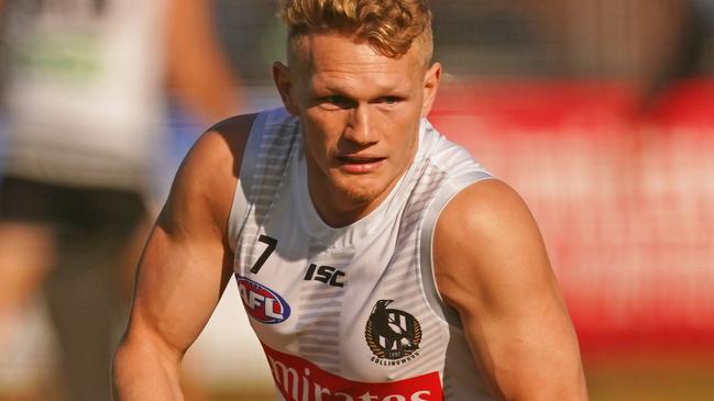 Adam Treloar of the Magpies.