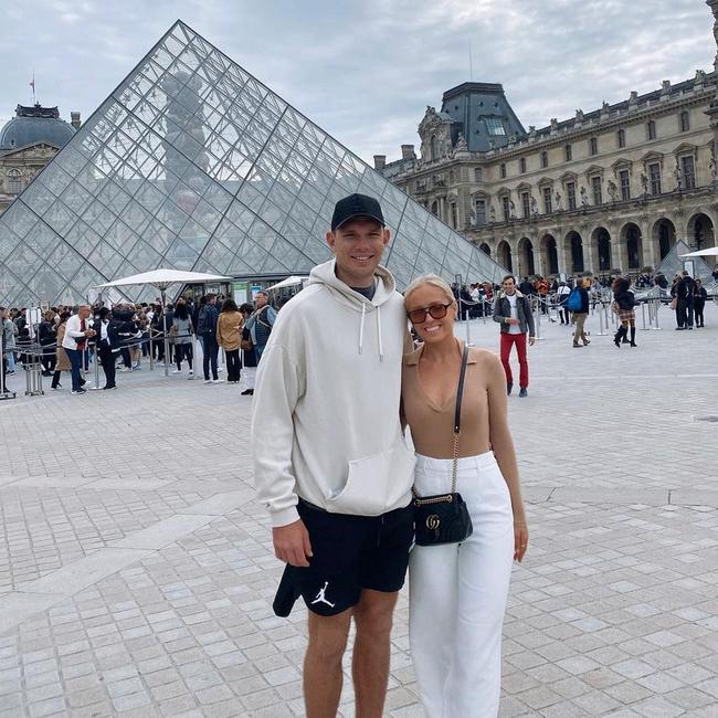 Trbojevic and Wilkinson at the Louvre in Paris. Picture: Instagram