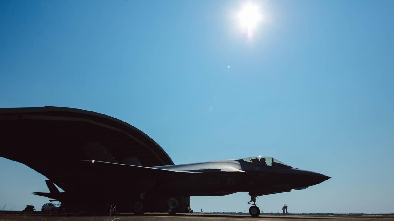 One of RAAF's new additions , The F-35A Lightning 2 will be among 50 fighting planes involved in Exercise Arnhem Thunder 21 over the Top End . Picture Glenn Campbell