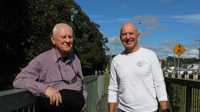 Retired engineer Tad Soroczynski with Coffs Harbour City Council candidate Tony Judge on a recent tour of creeks in the Newports/Boambee Creek catchment.