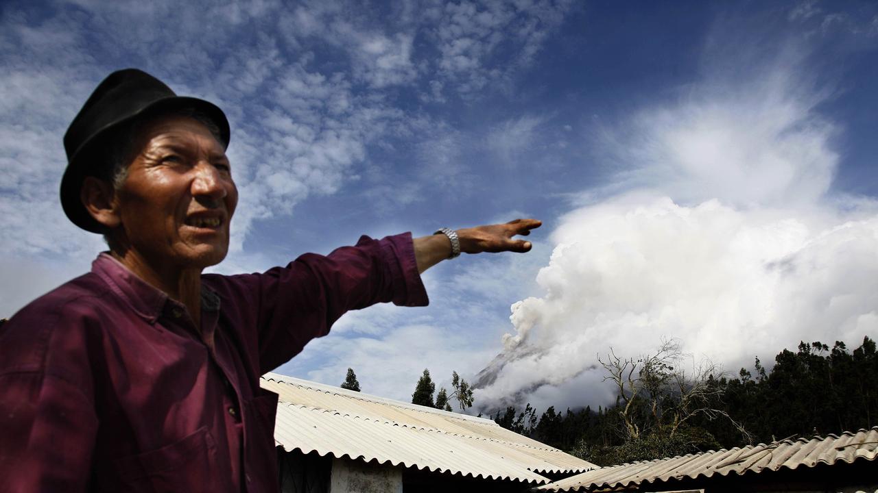 Ecuadorean natives call the volcano the Throat of Fire. Picture: Pablo Cozzaglio/AFP