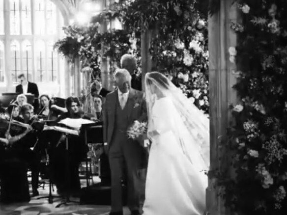 Screengrabs from a video posted to the Sussex Royal Instagram page to celebrate one year since the marriage of Prince to Meghan.