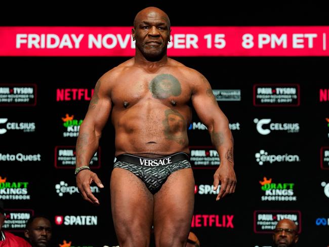 Hundreds of millions of people are frothing over Mike Tyson’s upcoming return to the boxing ring on Saturday. Picture: Timothy Clary / AFP