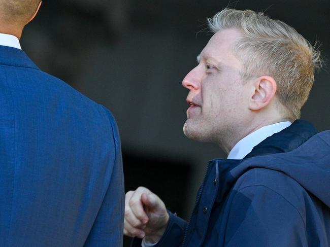 Anthony Rapp pictured at court today. Picture: Alexi J. Rosenfeld/Getty Images