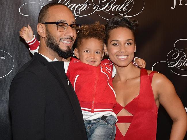 Swizz Beatz and Alicia Keys with their son Egypt Daoud Dean. Picture: Getty
