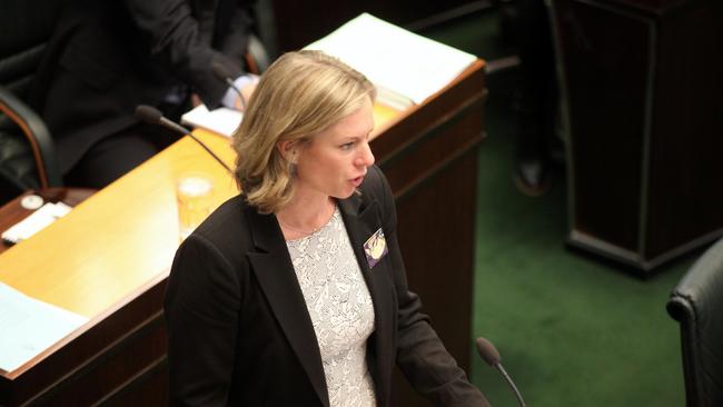 Opposition leader Rebecca White addresses the Tasmanian Parliament on Tuesday June 11, 2019. Picture: DAVID KILLICK