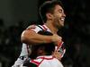 NRL Round 8 - Melbourne Storm v Warriors at AAMI Park. Shaun Johnson celebrate's the win. April 25th 2014 . Picture : Colleen Petch.